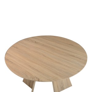 pak-357-000009-2 ΤΡΑΠΕΖΙ BIBBLE PAKOWORLD MDF ΣΕ ΦΥΣΙΚΗ ΑΠΟΧΡΩΣΗ Φ120X76ΕΚ