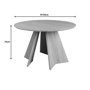 pak-357-000009-4 ΤΡΑΠΕΖΙ BIBBLE PAKOWORLD MDF ΣΕ ΦΥΣΙΚΗ ΑΠΟΧΡΩΣΗ Φ120X76ΕΚ