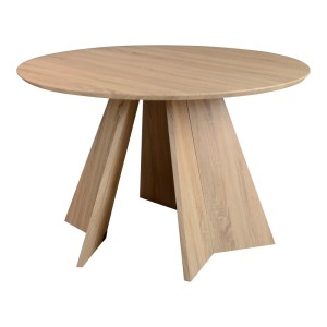 pak-357-000009 ΤΡΑΠΕΖΙ BIBBLE PAKOWORLD MDF ΣΕ ΦΥΣΙΚΗ ΑΠΟΧΡΩΣΗ Φ120X76ΕΚ