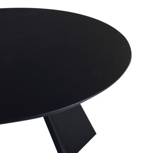 pak-357-000010-2 ΤΡΑΠΕΖΙ BIBBLE PAKOWORLD MDF ΣΕ ΜΑΥΡΗ ΑΠΟΧΡΩΣΗ Φ120X76ΕΚ
