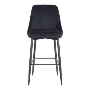 pak-357-000017-3 ΣΚΑΜΠΟ ΜΠΑΡ ZEDNA PAKOWORLD ΜΑΥΡΟ ΒΕΛΟΥΔΟ ΜΕ ΜΑΥΡΑ ΜΕΤΑΛΛΙΚΑ ΠΟΔΙΑ 52X57X111ΕΚ