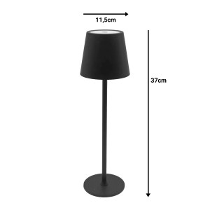pak-358-000009-1 ΕΠΙΤΡΑΠΕΖΙΟ ΦΩΤΙΣΤΙΚΟ ΑΦΗΣ LED BRAVE Ι PAKOWORLD ΕΠΑΝΑΦΟΡΤΙΖΟΜΕΝΟ ΣΕ ΜΑΥΡΗ ΑΠΟΧΡΩΣΗ Φ11.5X37ΕΚ