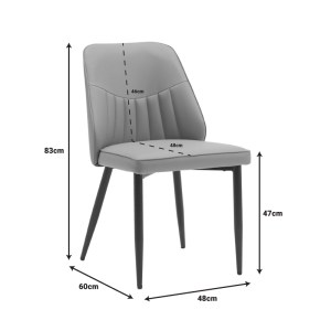 pak-360-000002-6 ΚΑΡΕΚΛΑ ONYER PAKOWORLD ΚΑΦΕ-ΓΚΡΙ PU ΜΕ ΠΟΔΙ ΜΑΥΡΟ ΜΕΤΑΛΛΟ 48X60X83ΕΚ