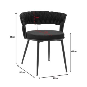 pak-360-000003-7 ΠΟΛΥΘΡΟΝΑ ALKIA PAKOWORLD ΣΕ ΜΑΥΡΟ ΒΕΛΟΥΔΟ ΜΕ ΠΟΔΙ ΜΑΥΡΟ ΜΕΤΑΛΛΟ 60X57X68ΕΚ