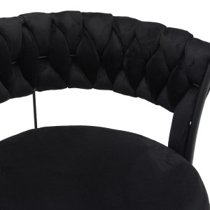 pak-360-000005-5 ΣΚΑΜΠΟ ΜΠΑΡ EROSA PAKOWORLD ΣΕ ΜΑΥΡΟ ΒΕΛΟΥΔΟ ΜΕ ΜΑΥΡΑ ΠΟΔΙΑ ΜΕΤΑΛΛΟ 58X55X90ΕΚ