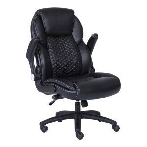 pak-360-000022-2 ΚΑΡΕΚΛΑ ΓΡΑΦΕΙΟΥ ΔΙΕΥΘΥΝΤΗ DESAIN PAKOWORLD PU ΣΕ ΜΑΥΡΗ ΑΠΟΧΡΩΣΗ 74X73X108-116ΕΚ