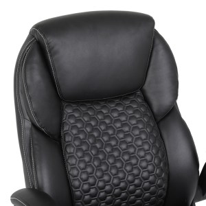 pak-360-000022-7 ΚΑΡΕΚΛΑ ΓΡΑΦΕΙΟΥ ΔΙΕΥΘΥΝΤΗ DESAIN PAKOWORLD PU ΣΕ ΜΑΥΡΗ ΑΠΟΧΡΩΣΗ 74X73X108-116ΕΚ
