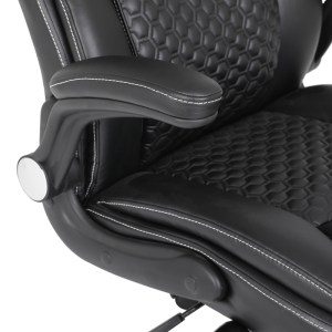 pak-360-000022-9 ΚΑΡΕΚΛΑ ΓΡΑΦΕΙΟΥ ΔΙΕΥΘΥΝΤΗ DESAIN PAKOWORLD PU ΣΕ ΜΑΥΡΗ ΑΠΟΧΡΩΣΗ 74X73X108-116ΕΚ