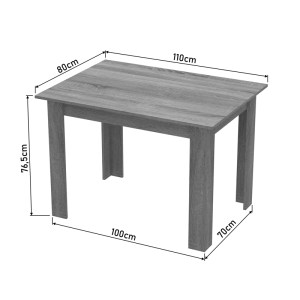 pak-361-000004-3 ΤΡΑΠΕΖΙ MANKA PAKOWORLD ΣΕ WENGE ΑΠΟΧΡΩΣΗ 110X80X77ΕΚ