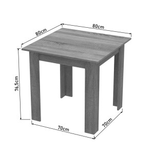 pak-361-000005-4 ΤΡΑΠΕΖΙ MANKA I PAKOWORLD ΣΕ ΛΕΥΚΗ ΑΠΟΧΡΩΣΗ 80X80X77ΕΚ