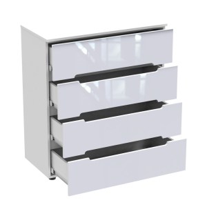 pak-361-000018-1 ΣΥΡΤΑΡΙΕΡΑ AFINA PAKOWORLD MDF ΣΕ ΛΕΥΚΗ GLOSSY ΑΠΟΧΡΩΣΗ 90X44X101ΕΚ