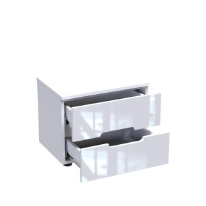 pak-361-000019-1 ΚΟΜΟΔΙΝΟ AFINA PAKOWORLD MDF ΣΕ ΛΕΥΚΗ GLOSSY ΑΠΟΧΡΩΣΗ 50X35X41ΕΚ