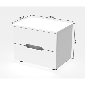 pak-361-000019-5 ΚΟΜΟΔΙΝΟ AFINA PAKOWORLD MDF ΣΕ ΛΕΥΚΗ GLOSSY ΑΠΟΧΡΩΣΗ 50X35X41ΕΚ