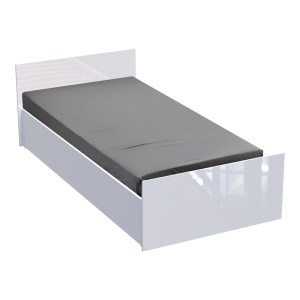 pak-361-000020 ΚΡΕΒΑΤΙ ΜΟΝΟ AFINA PAKOWORLD ΜΕΛΑΜΙΝΗ ΣΕ ΛΕΥΚΗ GLOSSY ΑΠΟΧΡΩΣΗ 100X200ΕΚ