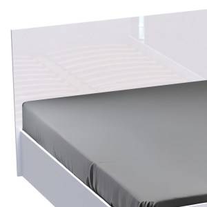 pak-361-000021-1 ΚΡΕΒΑΤΙ ΔΙΠΛΟ AFINA PAKOWORLD ΣΕ ΛΕΥΚΗ GLOSSY ΑΠΟΧΡΩΣΗ 160X200ΕΚ