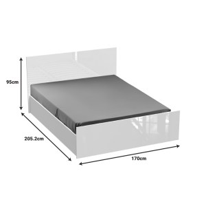 pak-361-000021-3 ΚΡΕΒΑΤΙ ΔΙΠΛΟ AFINA PAKOWORLD ΣΕ ΛΕΥΚΗ GLOSSY ΑΠΟΧΡΩΣΗ 160X200ΕΚ