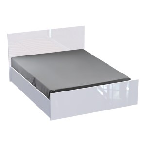 pak-361-000021 ΚΡΕΒΑΤΙ ΔΙΠΛΟ AFINA PAKOWORLD ΣΕ ΛΕΥΚΗ GLOSSY ΑΠΟΧΡΩΣΗ 160X200ΕΚ