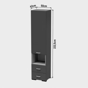 pak-361-000023-4 ΝΤΟΥΛΑΠΑ TOSCANA PAKOWORLD ΣΕ ΛΕΥΚΗ ΑΠΟΧΡΩΣΗ 50X42X222.5ΕΚ