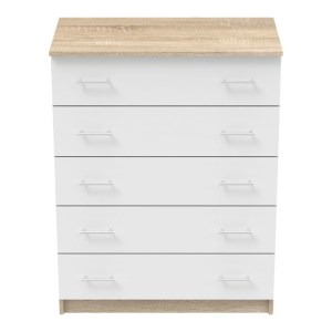 pak-361-000045-1 ΣΥΡΤΑΡΙΕΡΑ KOFRE PAKOWORLD ΜΕΛΑΜΙΝΗ ΣΕ SONOMA-ΛΕΥΚΗ ΑΠΟΧΡΩΣΗ 80X45X104ΕΚ