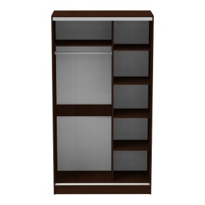 pak-361-000049-3 ΝΤΟΥΛΑΠΑ ΔΙΦΥΛΛΗ ΣΥΡΟΜΕΝΗ ΜΕ ΚΑΘΡΕΦΤΗ KORREDOR PAKOWORLD ΜΕΛΑΜΙΝΗ ΣΕ WENGE ΑΠΟΧΡΩΣΗ 120X60X220ΕΚ