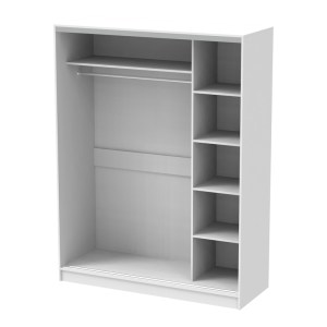 pak-361-000051-1 ΝΤΟΥΛΑΠΑ ΔΙΦΥΛΛΗ ΣΥΡΟΜΕΝΗ ΜΕ ΚΑΘΡΕΦΤΗ KORREDOR I PAKOWORLD ΣΕ ΛΕΥΚΗ ΑΠΟΧΡΩΣΗ 160X60X220ΕΚ