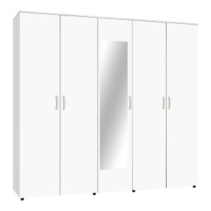 pak-361-000058 ΝΤΟΥΛΑΠΑ ΠΕΝΤΑΦΥΛΛΗ ΜΕ ΚΑΘΡΕΦΤΗ LUNA PAKOWORLD ΣΕ ΛΕΥΚΗ ΑΠΟΧΡΩΣΗ 220X52X200ΕΚ