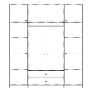 pak-361-000061-1 ΝΤΟΥΛΑΠΑ ΤΕΤΡΑΦΥΛΛΗ ΜΕ ΣΥΡΤΑΡΙΑ ROYAL PAKOWORLD ΣΕ SONOMA ΑΠΟΧΡΩΣΗ 200X58X230ΕΚ