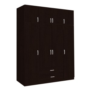 pak-361-000063 ΝΤΟΥΛΑΠΑ ΤΕΤΡΑΦΥΛΛΗ ΜΕ ΣΥΡΤΑΡΙΑ ROYAL PAKOWORLD ΣΕ WENGE ΑΠΟΧΡΩΣΗ 200X58X230ΕΚ
