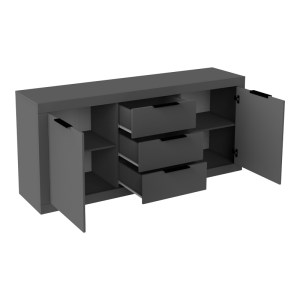 pak-361-000072-1 ΜΠΟΥΦΕΣ DOHA PAKOWORLD ΣΕ ΑΝΘΡΑΚΙ ΑΠΟΧΡΩΣΗ 180X45X80.5ΕΚ