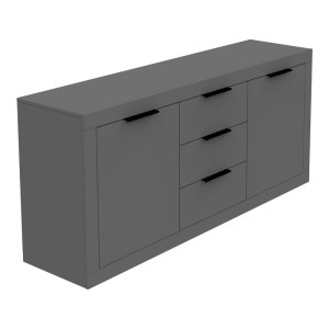 pak-361-000072 ΜΠΟΥΦΕΣ DOHA PAKOWORLD ΣΕ ΑΝΘΡΑΚΙ ΑΠΟΧΡΩΣΗ 180X45X80.5ΕΚ