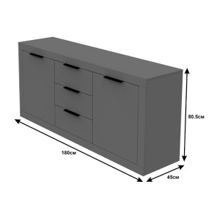 pak-361-000073-3 ΜΠΟΥΦΕΣ DOHA PAKOWORLD ΣΕ ΛΕΥΚΗ ΑΠΟΧΡΩΣΗ 180X45X80.5ΕΚ