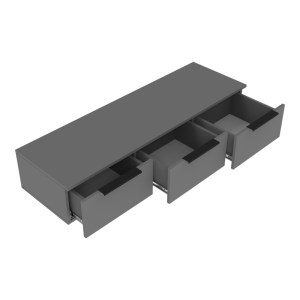 pak-361-000076-1 ΚΟΝΣΟΛΑ ΜΕ 3 ΣΥΡΤΑΡΙΑ DOHA PAKOWORLD ΣΕ ΑΝΘΡΑΚΙ ΑΠΟΧΡΩΣΗ 120X39X22CM