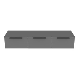 pak-361-000076-2 ΚΟΝΣΟΛΑ ΜΕ 3 ΣΥΡΤΑΡΙΑ DOHA PAKOWORLD ΣΕ ΑΝΘΡΑΚΙ ΑΠΟΧΡΩΣΗ 120X39X22CM