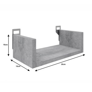 pak-361-000078-1 ΡΑΦΙΕΡΑ ΤΟΙΧΟΥ DERVA PAKOWORLD ΣΕ ΛΕΥΚΗ ΑΠΟΧΡΩΣΗ 30X15X10CM
