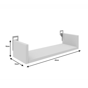 pak-361-000085-1 ΡΑΦΙΕΡΑ ΤΟΙΧΟΥ DERVA PAKOWORLD ΣΕ CEMENT ΓΚΡΙ ΑΠΟΧΡΩΣΗ 45X15X10CM