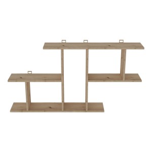 pak-361-000087-1 ΡΑΦΙΕΡΑ ΤΟΙΧΟΥ VERTOURA PAKOWORLD ΣΕ OAK ΑΠΟΧΡΩΣΗ 116X18.5X60CM