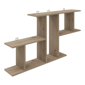 pak-361-000087 ΡΑΦΙΕΡΑ ΤΟΙΧΟΥ VERTOURA PAKOWORLD ΣΕ OAK ΑΠΟΧΡΩΣΗ 116X18.5X60CM