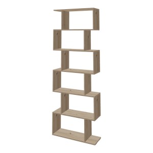 pak-361-000091 ΒΙΒΛΙΟΘΗΚΗ SEZEN PAKOWORLD ΣΕ OAK ΑΠΟΧΡΩΣΗ 70X24X191.5ΕΚ