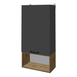 pak-361-000099-3 ΣΥΝΘΕΤΟ ΣΑΛΟΝΙΟΥ  POELFY PAKOWORLD ΣΕ ΑΝΘΡΑΚΙ-OAK ΑΠΟΧΡΩΣΗ 170X37.5X42ΕΚ