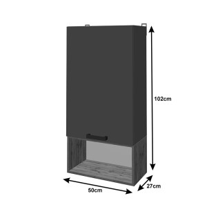 pak-361-000099-6 ΣΥΝΘΕΤΟ ΣΑΛΟΝΙΟΥ  POELFY PAKOWORLD ΣΕ ΑΝΘΡΑΚΙ-OAK ΑΠΟΧΡΩΣΗ 170X37.5X42ΕΚ