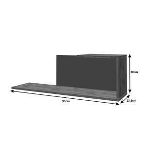 pak-361-000099-7 ΣΥΝΘΕΤΟ ΣΑΛΟΝΙΟΥ  POELFY PAKOWORLD ΣΕ ΑΝΘΡΑΚΙ-OAK ΑΠΟΧΡΩΣΗ 170X37.5X42ΕΚ