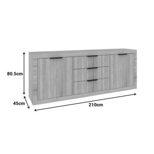 pak-361-000105-2 ΜΠΟΥΦΕΣ DOHA PAKOWORLD ΣΕ WENGE ΑΠΟΧΡΩΣΗ 210X45X80.5ΕΚ