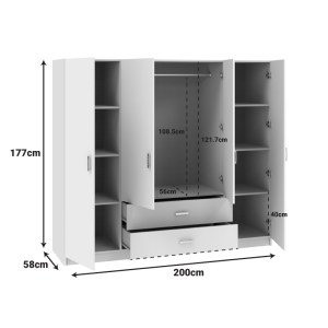 pak-361-000113-4 ΝΤΟΥΛΑΠΑ ΤΕΤΡΑΦΥΛΛΗ ROYAL PAKOWORLD ΜΕ ΣΥΡΤΑΡΙΑ WENGE 200X58X177ΕΚ