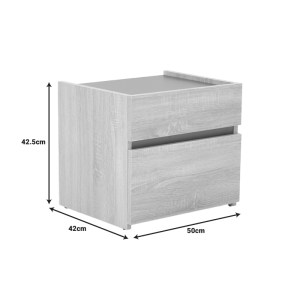 pak-362-000001-7 ΚΟΜΟΔΙΝΟ COMCIE PAKOWORLD ΣΕ ΦΥΣΙΚΟ ΜΕ ΓΚΡΙ ΑΠΟΧΡΩΣΗ 50X42X45.5ΕΚ