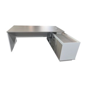pak-367-000002-2 ΓΡΑΦΕΙΟ ΕΡΓΑΣΙΑΣ ΕΠΑΓΓΕΛΜΑΤΙΚΟ ARMADI PAKOWORLD ΓΩΝΙΑΚΟ ΣΕ ΓΚΡΙ-ΛΕΥΚΗ ΑΠΟΧΡΩΣΓ 180X80X75ΕΚ