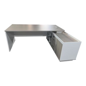 pak-367-000003-2 ΓΡΑΦΕΙΟ ΕΡΓΑΣΙΑΣ ΕΠΑΓΓΕΛΜΑΤΙΚΟ ARMADI PAKOWORLD ΓΩΝΙΑΚΟ ΣΕ ΓΚΡΙ-ΛΕΥΚΗ ΑΠΟΧΡΩΣΗ 200X90X75ΕΚ