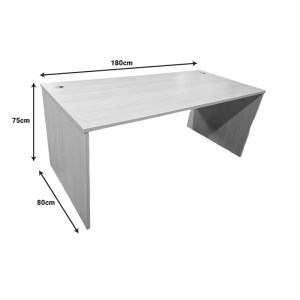 pak-367-000008-3 ΓΡΑΦΕΙΟ ΕΡΓΑΣΙΑΣ ARMADI PAKOWORLD ΣΕ ΓΚΡΙ-ΛΕΥΚΗ ΑΠΟΧΡΩΣΗ 180X80X75ΕΚ