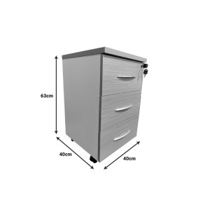pak-367-000016-4 ΣΥΡΤΑΡΙΕΡΑ ΓΡΑΦΕΙΟΥ ΤΡΟΧΗΛΑΤΗ ARMADI PAKOWORLD ΣΕ ΓΚΡΙ-ΛΕΥΚΗ ΑΠΟΧΡΩΣΗ 40X40X55ΕΚ
