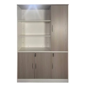 pak-367-000017-1 ΒΙΒΛΙΟΘΗΚΗ ΓΡΑΦΕΙΟΥ ARMADI PAKOWORLD ΣΕ ΓΚΡΙ-ΛΕΥΚΗ ΑΠΟΧΡΩΣΗ 120X40X200ΕΚ