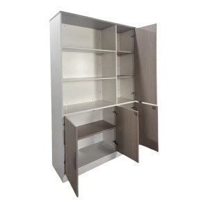 pak-367-000017-2 ΒΙΒΛΙΟΘΗΚΗ ΓΡΑΦΕΙΟΥ ARMADI PAKOWORLD ΣΕ ΓΚΡΙ-ΛΕΥΚΗ ΑΠΟΧΡΩΣΗ 120X40X200ΕΚ